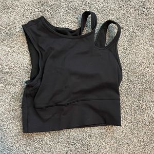 Lululemon black crop sports bra